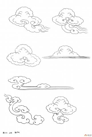 唐卡中山水和云彩的画法